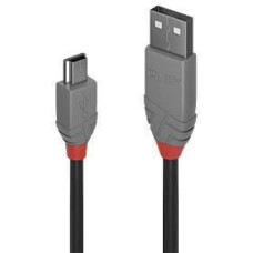 Lindy CABLE USB2 A TO MINI-B 1M/ANTHRA 36722 LINDY