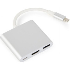 Gembird I/O ADAPTER USB-C TO HDMI/USB3/USB-C A-CM-HDMIF-02-SV GEMBIRD