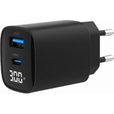 Gembird CHARGER USB 30W 2PORT/TA-UC-PDQC30LCD-BK-01 GEMBIRD