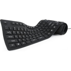 Gembird KEYBOARD FLEXIBLE USB ENG/BLACK KB-109F-B GEMBIRD