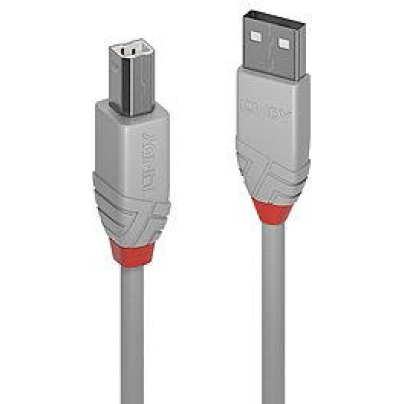 Lindy CABLE USB2 A-B 2M/ANTHRA GREY36683 LINDY