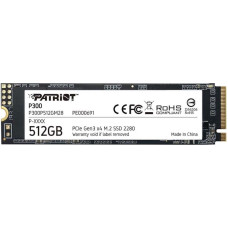 Patriot SSD|PATRIOT|P300|512GB|M.2|PCIE|NVMe|3D NAND|Write speed 1200 MBytes/sec|Read speed 1700 MBytes/sec|3.8mm|TBW 240 TB|P300P512GM28