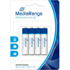 Mediarange BATTERY ALKALINE AAA 1.5V/4PCS MRBAT101 MEDIARANGE