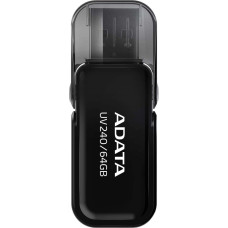 Adata MEMORY DRIVE FLASH USB2 64GB/BLACK AUV240-64G-RBK ADATA