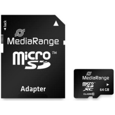 Mediarange MEMORY MICRO SDXC 64GB C10/W/ADAPTER MR955 MEDIARANGE