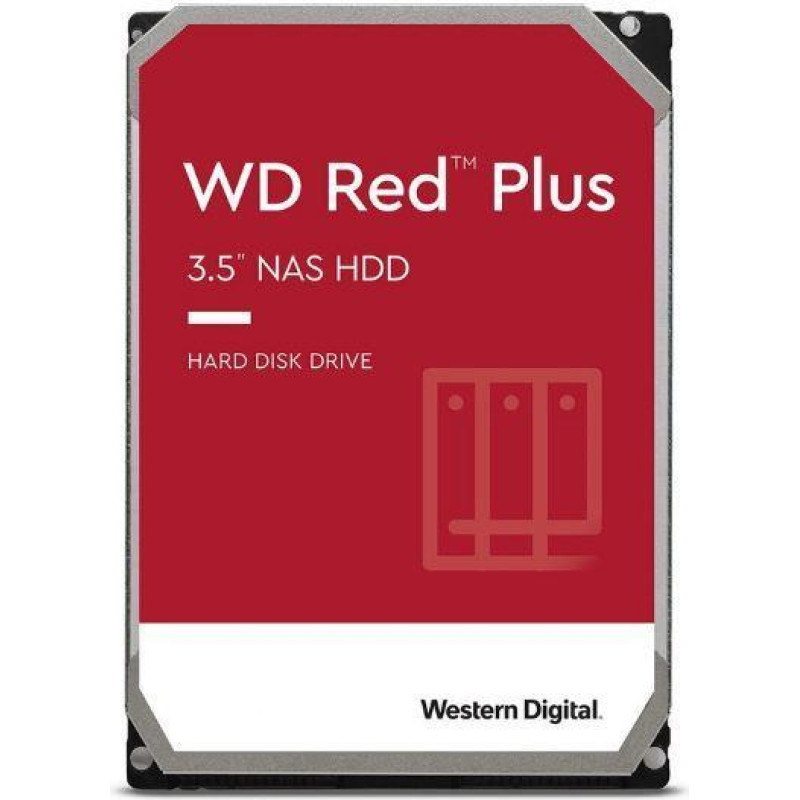 Western Digital HDD|WESTERN DIGITAL|Red Plus|2TB|SATA|64 MB|5400 rpm|3,5