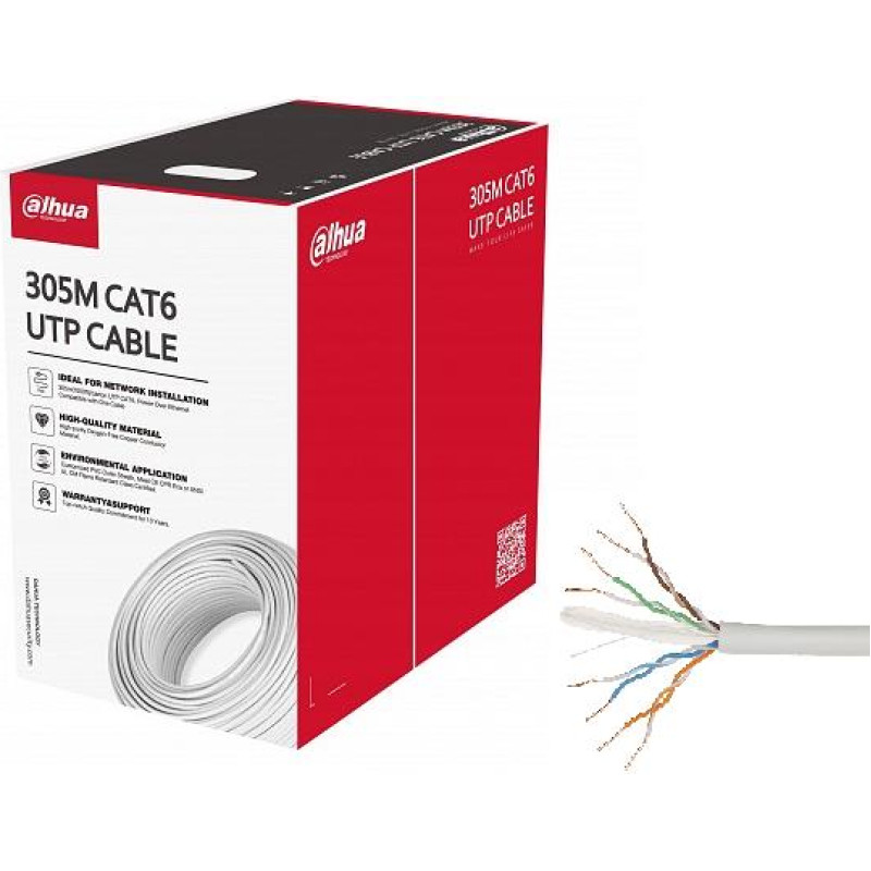 Dahua CABLE CAT6 UTP 305M WHITE/PFM920I-6UN-C DAHUA