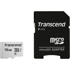 Transcend MEMORY MICRO SDHC 16GB W/ADAP/C10 TS16GUSD300S-A TRANSCEND