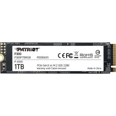 Patriot SSD|PATRIOT|P300|1TB|M.2|PCIE|NVMe|3D NAND|Write speed 1650 MBytes/sec|Read speed 2100 MBytes/sec|3.8mm|TBW 480 TB|P300P1TBM28