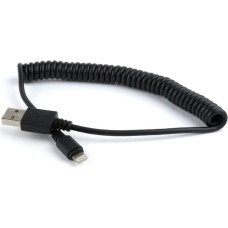 Gembird CABLE LIGHTNING TO USB2 1.5M/SPIRAL CC-LMAM-1.5M GEMBIRD