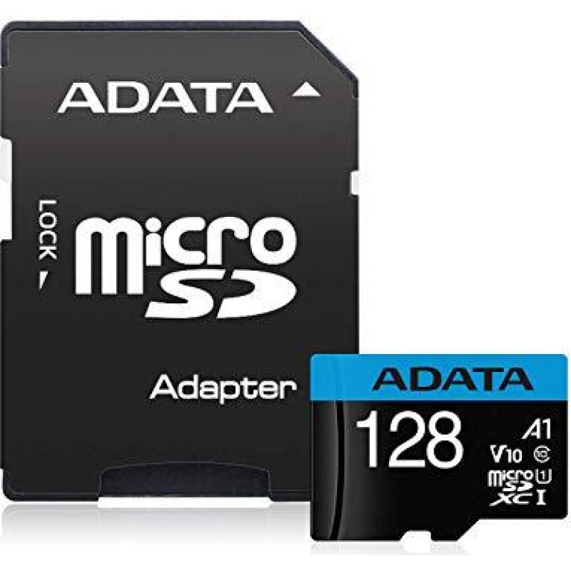 Adata MEMORY MICRO SDXC 128GB W/AD./AUSDX128GUICL10A1-RA1 ADATA