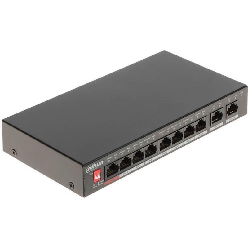 Dahua Switch|DAHUA|PFS3010-8ET-96-V2|Desktop/pedestal|PoE ports 8|96 Watts|DH-PFS3010-8ET-96-V2