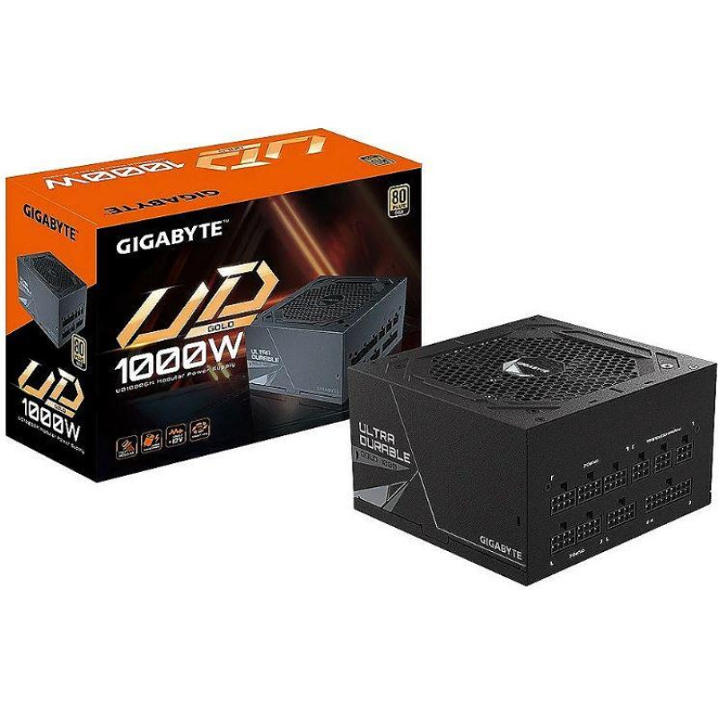 Gigabyte Power Supply|GIGABYTE|1000 Watts|Efficiency 80 PLUS GOLD|MTBF 100000 hours|GP-UD1000GM