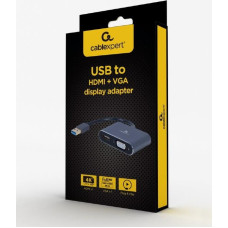 Gembird I/O ADAPTER USB3 TO HDMI/VGA/GREY A-USB3-HDMIVGA-01 GEMBIRD