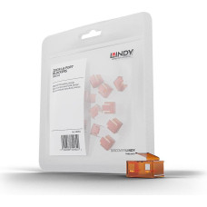 Lindy NET ACC RJ45 PORT BLOCKER/ORANGE PACK20 40481 LINDY