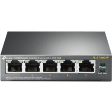 Tp-Link Switch|TP-LINK|Desktop/pedestal|5x10Base-T / 100Base-TX / 1000Base-T|PoE ports 4|TL-SG1005P