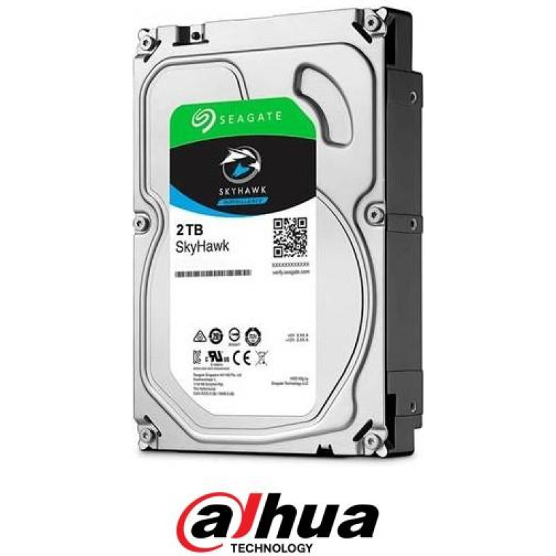 Seagate HDD|SEAGATE|SkyHawk|2TB|SATA|256 MB|5400 rpm|Discs/Heads 1/2|3,5