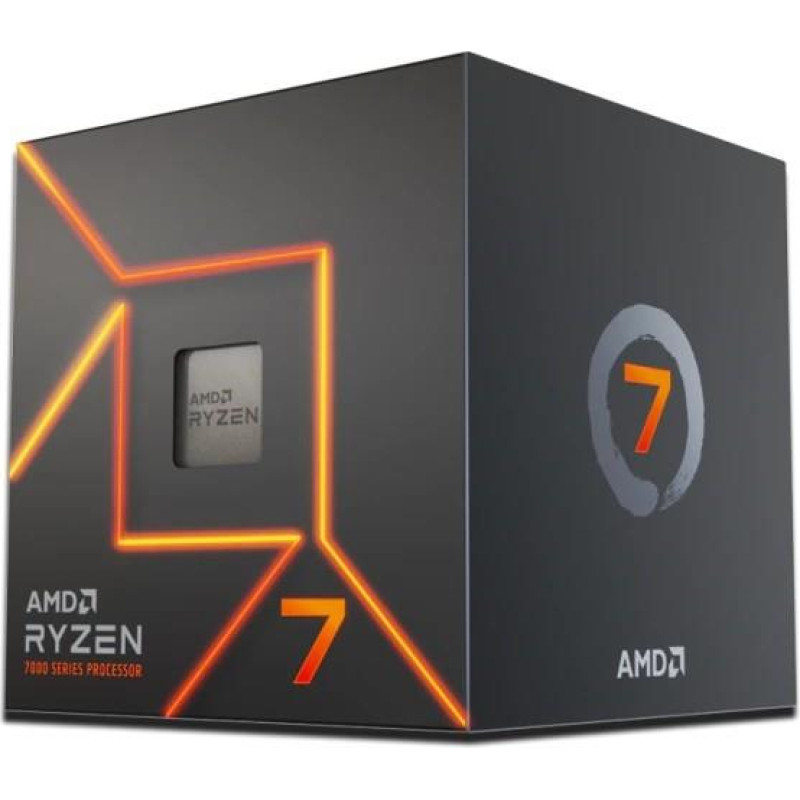 AMD CPU|AMD|Desktop|Ryzen 7|7700|Raphael AM5|3800 MHz|Cores 8|32MB|Socket SAM5|65 Watts|GPU Radeon|BOX|100-100000592BOX