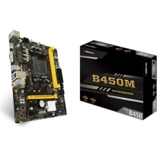 Biostar Mainboard|BIOSTAR|AMD B450|SAM4|MicroATX|Memory DDR4|Memory slots 2|2xPCI-Express 2.0 1x|1xPCI-Express 3.0 16x|1xM.2|1x15pin D-sub|1xHDMI|2xUSB 2.0|4xUSB 3.2|1xPS/2|1xRJ45|3xAudio port|B450MH