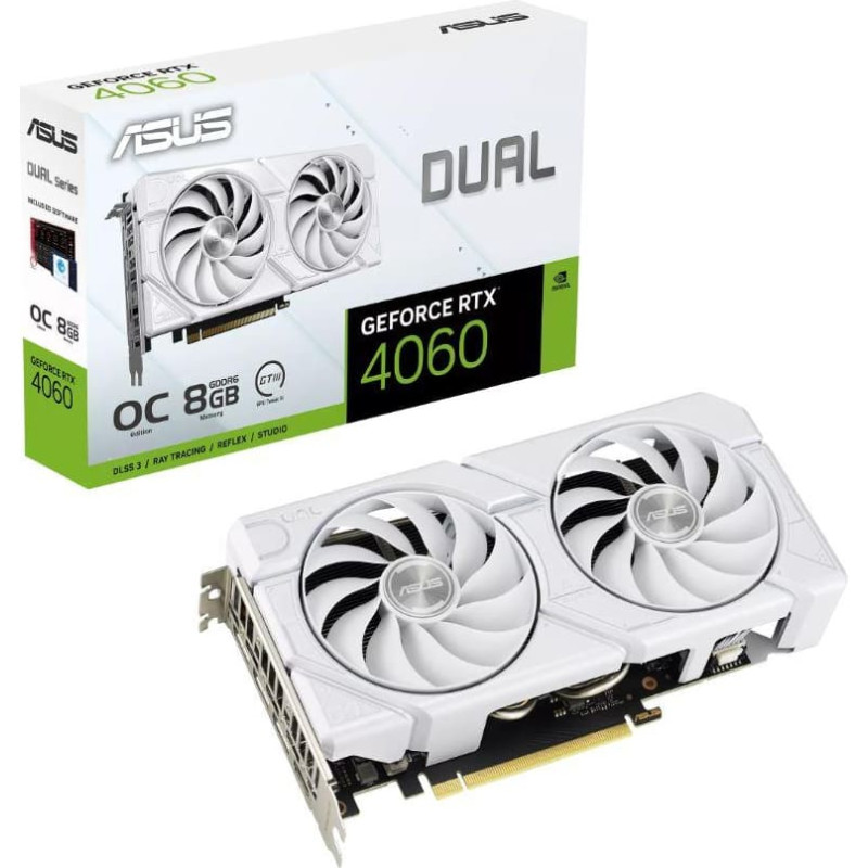 Asus VGA PCIE16 RTX4060 8GB/RTX4060-O8G-EVO-WHITE ASUS