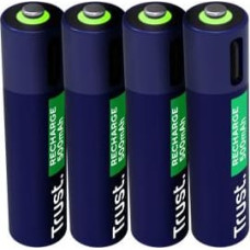 Trust BATTERY RECH. LI-ION AAA/500MAH USB-C 4PACK 25671 TRUST