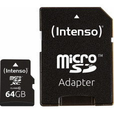 Intenso MEMORY MICRO SDXC 64GB C10/W/ADAPTER 3413490 INTENSO