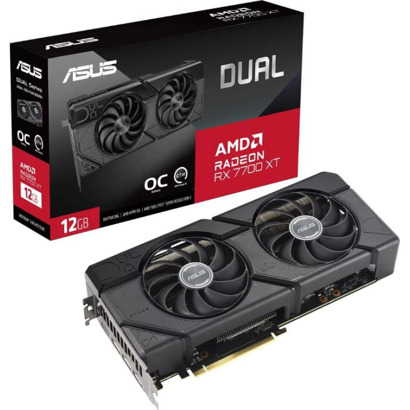 Asus VGA PCIE16 RX7700XT 12GB GDDR6/DUAL-RX7700XT-O12G ASUS