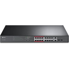 Tp-Link Switch|TP-LINK|Desktop/pedestal|16x10Base-T / 100Base-TX|2x10/100/1000BASE-T/SFP combo|PoE+ ports 16|192 Watts|TL-SL1218MP