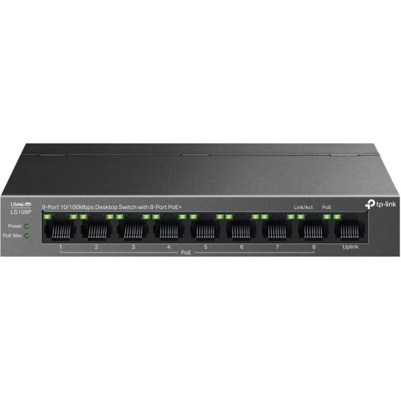 Tp-Link NET SWITCH 9PORT 10/100M 8POE+/LS109P TP-LINK