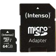 Intenso MEMORY MICRO SDXC 64GB UHS-I/W/ADAPTER 3423490 INTENSO