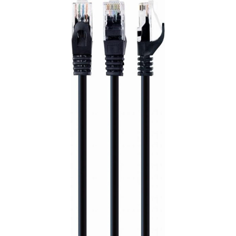 Gembird PATCH CABLE CAT6 UTP 0.5M/BLACK PP6U-0.5M/BK GEMBIRD