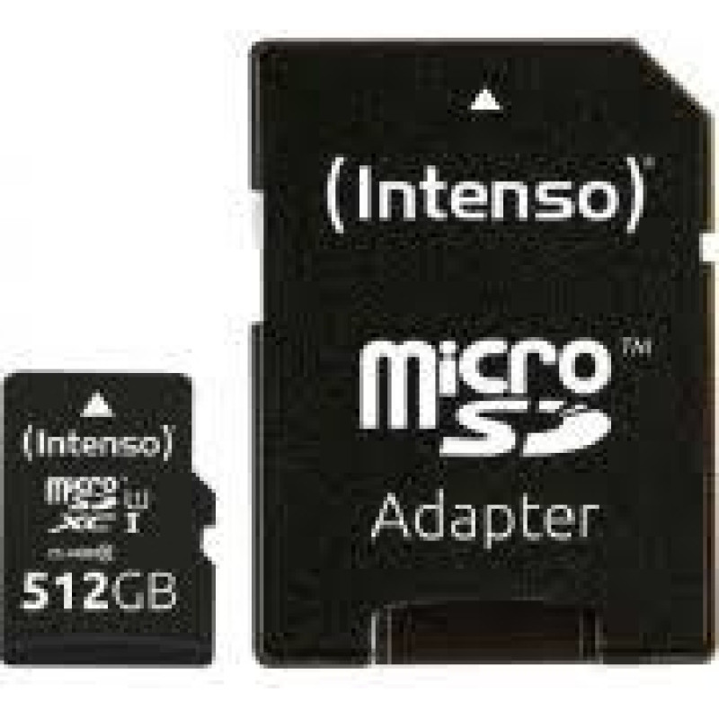 Intenso MEMORY MICRO SDXC 512GB UHS-I/W/ADAPTER 3423493 INTENSO