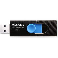 Adata MEMORY DRIVE FLASH USB3.1 64GB/BLACK AUV320-64G-RBKBL ADATA