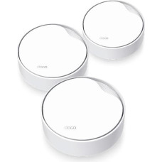 Tp-Link Wireless Router|TP-LINK|Wireless Router|3-pack|3000 Mbps|Mesh|Wi-Fi 6|1x10/100/1000M|1x2.5GbE|DHCP|DECOX50-POE(3-PACK)