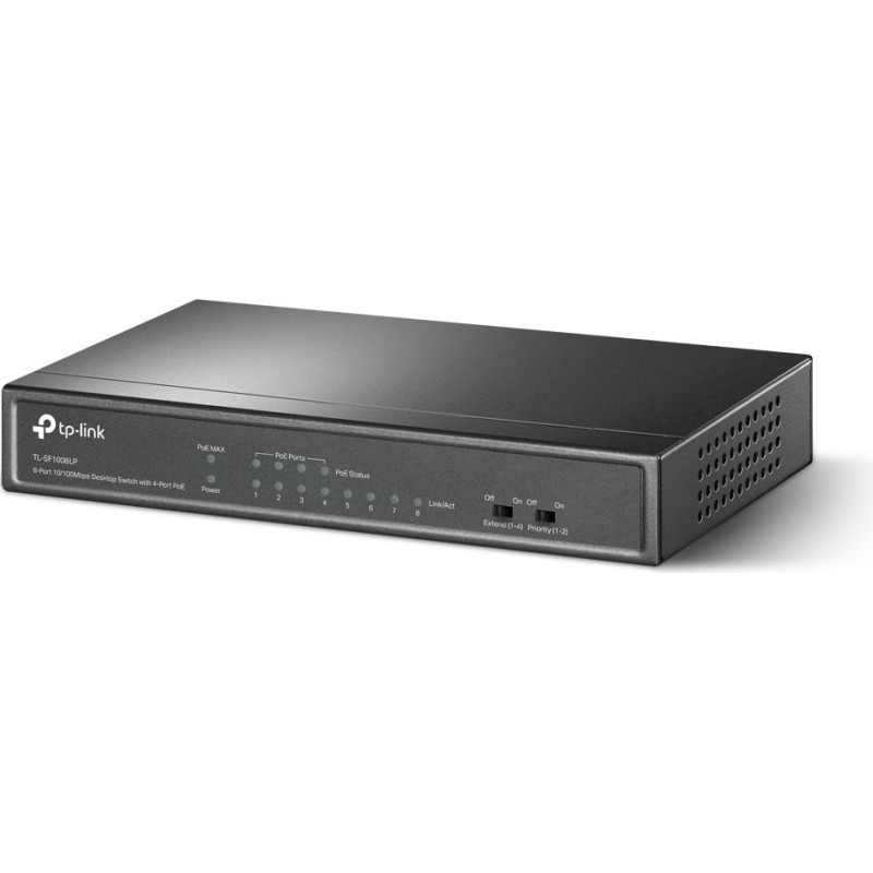 Tp-Link Switch|TP-LINK|TL-SF1008LP|Desktop/pedestal|8x10Base-T / 100Base-TX|PoE ports 4|TL-SF1008LP