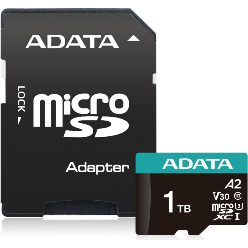 Adata MEMORY MICRO SDXC 1TB W/AD./AUSDX1TUI3V30SA2-RA1 ADATA