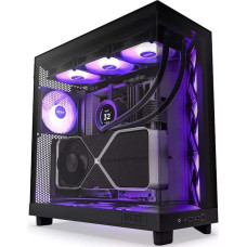 Nzxt Case|NZXT|H6 Flow RGB|MidiTower|Case product features Transparent panel|Not included|ATX|MicroATX|MiniITX|Colour Black|CC-H61FB-R1