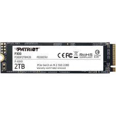 Patriot SSD|PATRIOT|P300|2TB|M.2|PCIE|NVMe|QLC|Write speed 1650 MBytes/sec|Read speed 2100 MBytes/sec|3.8mm|TBW 960 TB|P300P2TBM28