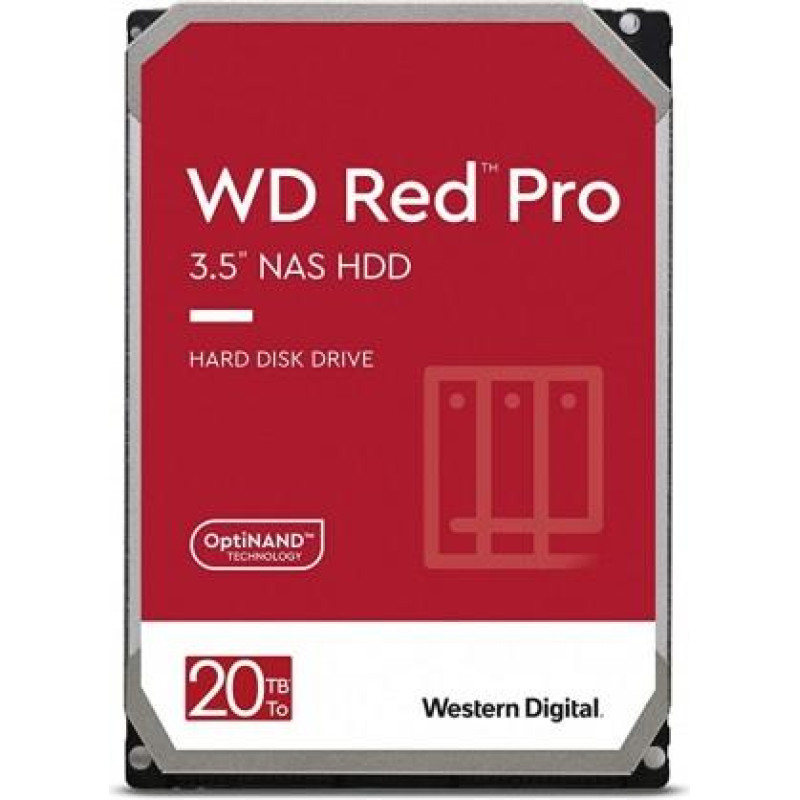 Western Digital HDD|WESTERN DIGITAL|Red Pro|20TB|SATA|512 MB|7200 rpm|3,5