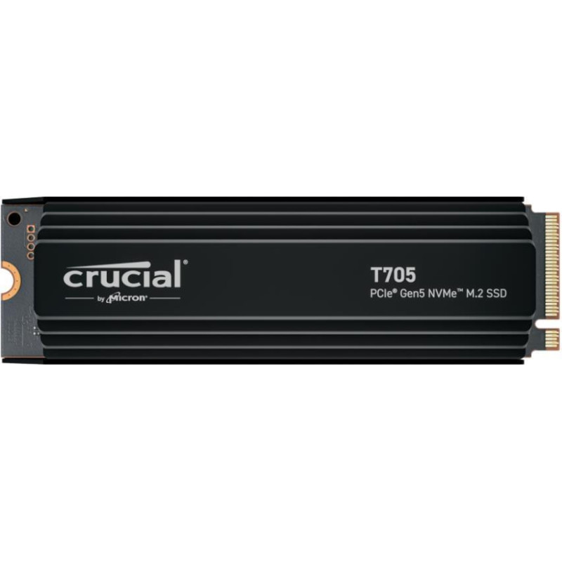 Crucial SSD|CRUCIAL|T705|4TB|M.2|PCIe Gen5|NVMe|Write speed 12600 MBytes/sec|Read speed 14100 MBytes/sec|TBW 2400 TB|CT4000T705SSD5