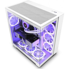 Nzxt Case|NZXT|H9 FLOW|MidiTower|Case product features Transparent panel|Not included|ATX|MicroATX|MiniITX|Colour White|CM-H91FW-01