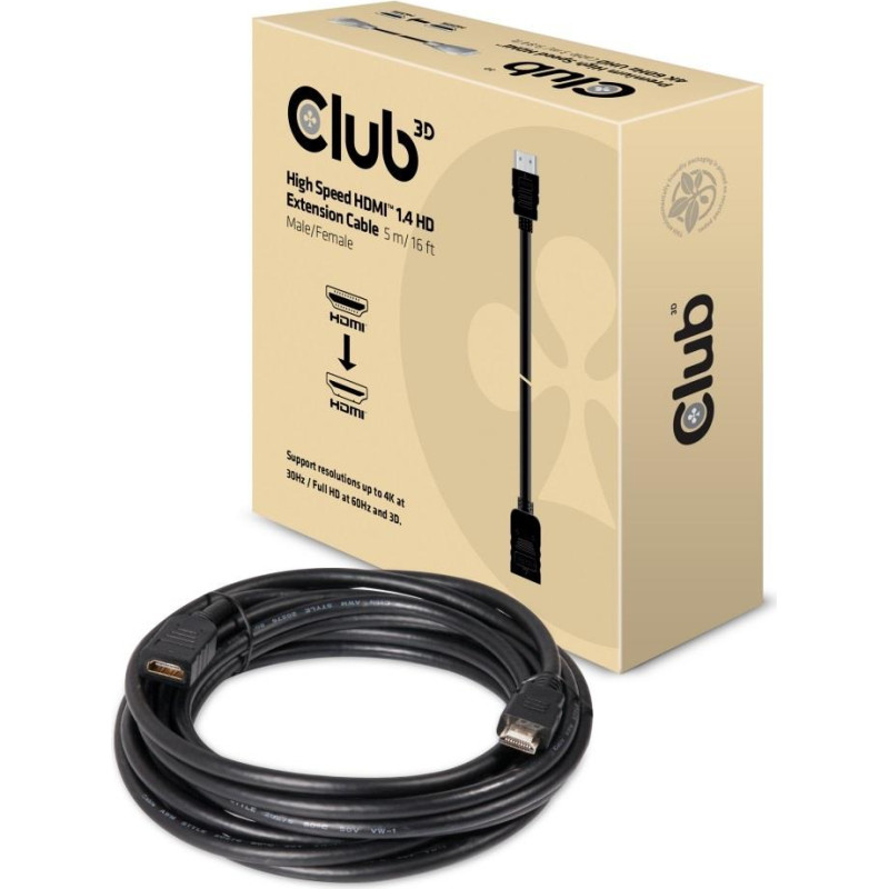 Club3D CABLE HDMI TO HDMI 5M/M/F CAC-1320 CLUB3D