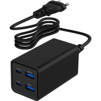 Gembird CHARGER USB UNIVERSAL 4P 65W/TA-UC-2A2C-PD65-01-BK GEMBIRD