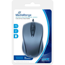 Mediarange MOUSE USB OPTICAL BLACK/GREY/MROS201 MEDIARANGE