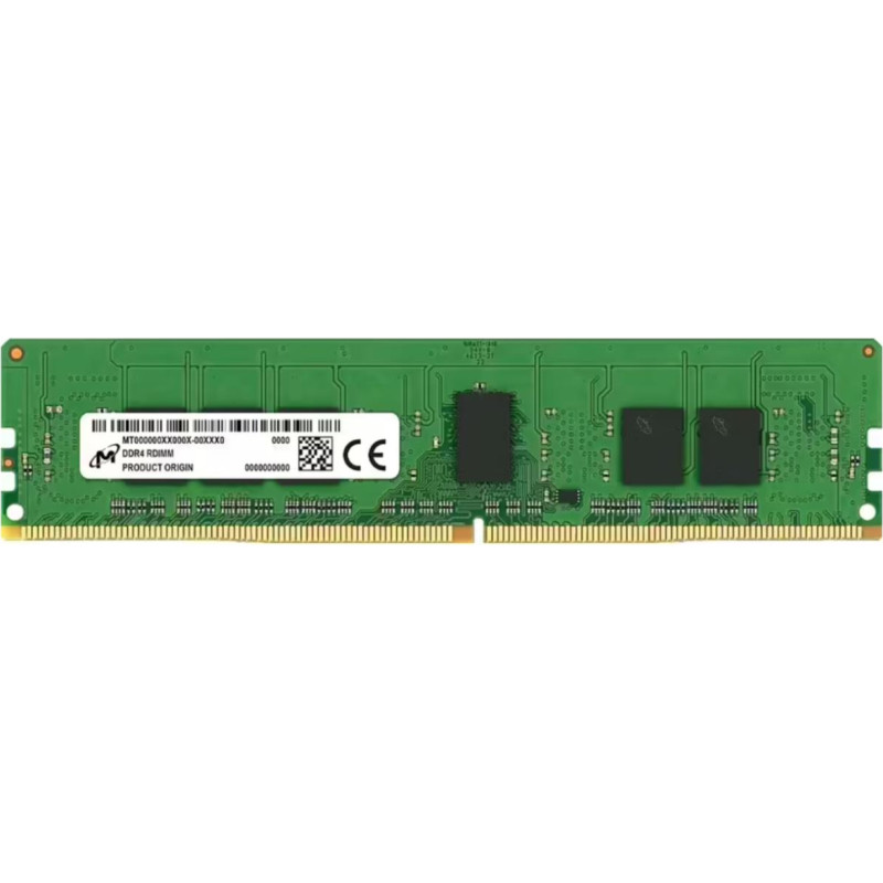 Micron Server Memory Module|MICRON|DDR4|16GB|RDIMM|3200 MHz|CL 22|1.2 V|MTA9ASF2G72PZ-3G2R