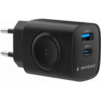 Gembird CHARGER USB 2IN1 20W 2PORT/TA-UC-PDQCW20-01-BK GEMBIRD