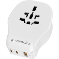 Gembird POWER ADAPTER TRAVEL 20W/WHITE TPA-1A2C20-02-W GEMBIRD