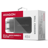 Axagon MOBILE CHARGER WALL USB 45W/GAN 2PORT ACU-PQ45 AXAGON