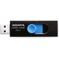 Adata MEMORY DRIVE FLASH USB3.1 64GB/BLACK AUV320-64G-RBKBL ADATA