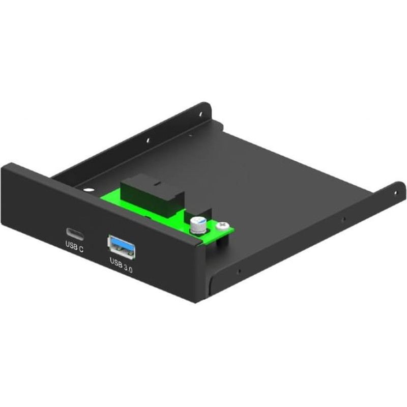 Gembird CASE ACC FRONT 3.5" PANEL/USB 2P FDI3-U3C-01 GEMBRID